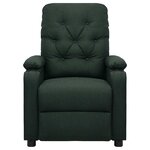 vidaXL Fauteuil de massage Vert foncé Tissu