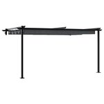 vidaXL Gazebo mural Anthracite 3 x 4 m Acier