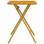 vidaXL Table bistrot Moutarde 55 x 55 x 72 5 cm Acier revêtu de poudre