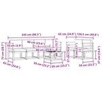 vidaXL Ensemble de canapés d'extérieur 7 pc Blanc et Beige