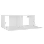 vidaXL Meuble TV Blanc 80x30x30 cm Bois d'ingénierie