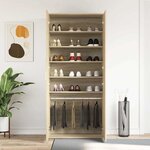 vidaXL Cabinet à chaussures Marron 80 x 39 x 180 cm Bois d'ingénierie
