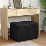 vidaXL Tabouret Noir 61 x 41 x 40 cm Tissu et bois stratifié