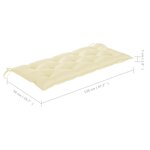 vidaXL Banc de jardin avec coussin 120 cm Bois d'acacia massif