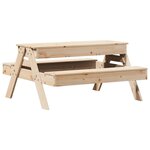 vidaXL Table de pique-nique avec bac à sable pour enfants pin massif