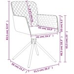 vidaXL Chaises pivotantes à manger lot de 2 Rose Velours