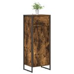 vidaXL Cabinet de salle de bain avec porte Chêne Fumé 40 x 30 x 100 cm