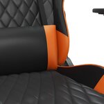 vidaXL Chaise de jeu de massage Noir et orange Similicuir