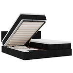 VidaXL Cadre de lit ottoman avec matelas noir 180x200cm tissu