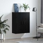 vidaXL Meuble mural Noir 69 5 x 34 x 90 cm Bois d'ingénierie
