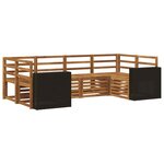 vidaXL Ensemble de canapé d'angle 6 Pièces Naturel Bois d'Acacia Massif