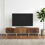 vidaXL Meuble TV Bois ancien 147 x 34 5 x 30 cm Bois d'ingénierie