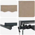 vidaXL Auvent Rétractable Beige 400x300 cm