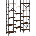 vidaXL Bibliothèque chêne marron 127 5x28 5x172 5 cm bois d'ingénierie