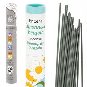 Encens Citronnelle-Benjoin 30 bâtonnets + encens ayurvédique 14 bâtonnets