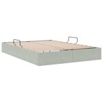 vidaXL Cadre de lit ottoman Gris clair 140 x 190 cm Velours