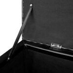Banc banquette 116 x 39 x 44 cm long de rangement bois noir 02_0010770