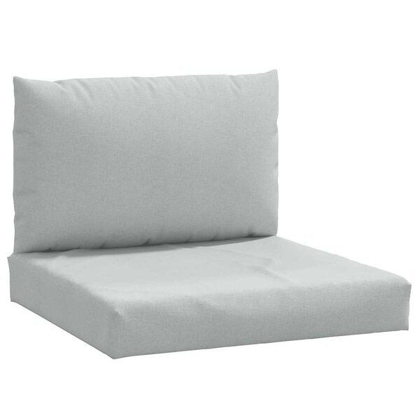 vidaXL Coussins de palette lot de 2 gris clair mélangé tissu