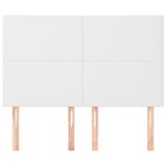 vidaXL Tête de lit blanche 144 x 5 x 118/128 cm similicuir