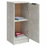 vidaXL Buffet Gris béton 30x30x70 cm Bois d'ingénierie