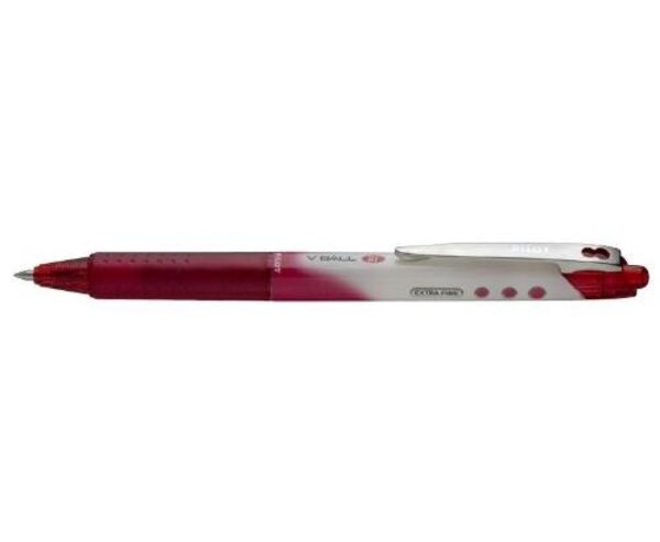 Stylo roller pointe métal rétractable 0 5 mm encre liquide rouge V-BALL RT 05 PILOT