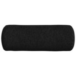 vidaXL Coussins d'accent 2 Pièces Noir Ø 25 x 70 cm tissu