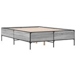 vidaXL Cadre de lit sans matelas sonoma gris 150x200 cm