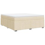 vidaXL Sommier à lattes de lit avec matelas Crème 180x200 cm Tissu