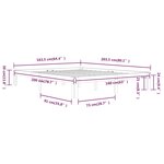 vidaXL Cadre de lit Bois de pin massif 160x200 cm