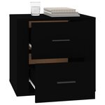 vidaXL Table de chevet Noir 50x39x47 cm