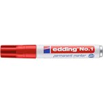 Marqueur Permanent no. 1 Rouge Pointe Biseautée 1-5 mm EDDING