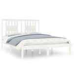 vidaXL Cadre de lit sans matelas blanc bois massif 140x190 cm
