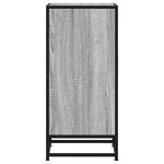vidaXL Buffet sonoma gris 35 5x35x76 cm bois d'ingénierie et métal