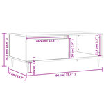 vidaXL Table basse Chêne sonoma 90x50x36 5 cm Bois d'ingénierie