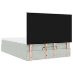 vidaXL Cadre de lit ottoman avec matelas gris clair 140x200 cm velours