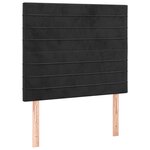 vidaXL Sommier à lattes de lit et matelas Noir 80x200 cm Velours