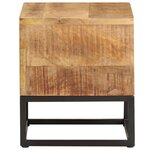 vidaXL Table d'appoint 30x30x33 cm Bois de manguier brut