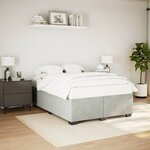 vidaXL Cadre de lit sans matelas gris clair 140x200 cm velours