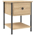 vidaXL Table de chevet chêne sonoma 34x35 5x45 cm bois d'ingénierie