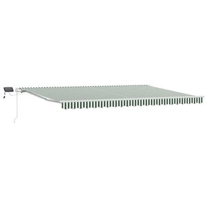 vidaXL Auvent rétractable Vert et blanc 500 × 300 cm