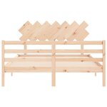 vidaXL Cadre de lit sans matelas 140x190 cm bois massif