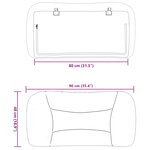 vidaXL Coussin de tête de lit blanc 80 cm similicuir