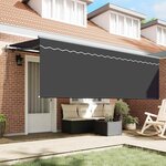 vidaXL Auvent Rétractable Anthracite 350 x 200 cm tissu