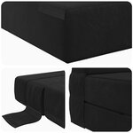 vidaXL Canapé-lit pliable Noir 152 x 86 5 x 60 cm Tissu