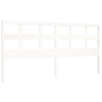 vidaXL Cadre de lit avec tête de lit blanc Super King Size bois massif