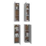 vidaXL Meubles TV 4 Pièces Sonoma gris 30 5x30x110 cm Bois d'ingénierie