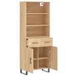 vidaXL Buffet haut Chêne sonoma 69 5x34x180 cm Bois d'ingénierie