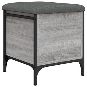 vidaXL Banc de rangement sonoma gris 42x42x45 cm bois d'ingénierie