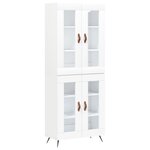 vidaXL Buffet haut Blanc 69 5x34x180 cm Bois d'ingénierie
