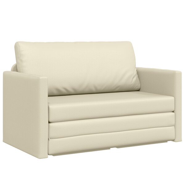 vidaXL Canapé-lit de sol 2-en-1 Crème 124x71x78 cm en cuir synthétique